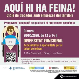 Cartell Aquí hi ha feina diversitat
