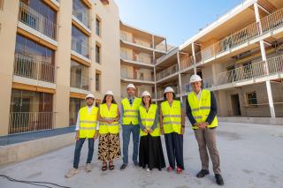 Visita d'obres a la promoció d'habitatge assequible de la Riera