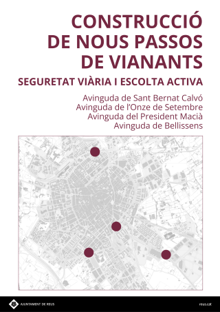 Plànol dels projectes de nous passos de vianants