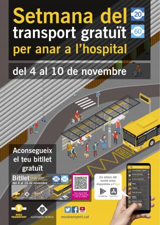 Cartell de la Setmana del bus gratuït a l'hospital