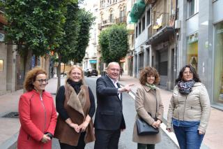 Roda de premsa de la conversió del raval de Santa Anna en zona de vianants