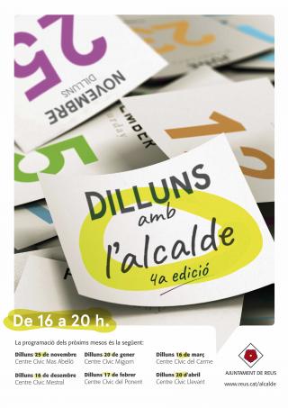 Cartell de la quarta edició dels Dilluns amb l'alcalde