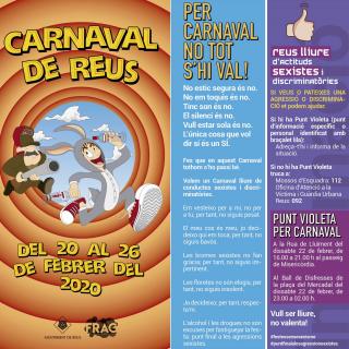 Imatge dels punts violeta del carnaval 2020