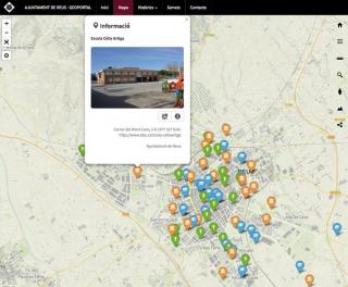 Mapa de centres escolars de Reus