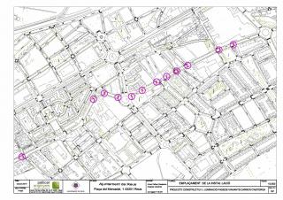 Plànol projecte il·luminació passos de vianants carrer Astorga