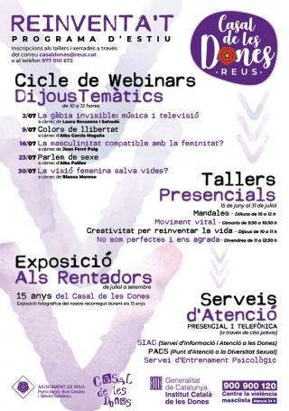 Programa activitat d'estiu 2020 Casal de les Dones