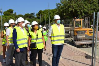 Visita d'obres al passeig de la Boca de la Mina i el Parc de les Olors