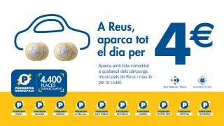 Cartell preus aparcaments Reus Mobilitat i Serveis