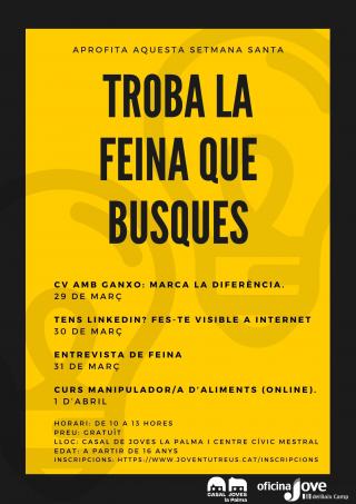 Cartell Troba la feina que busques