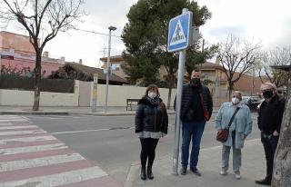 Inauguració il·luminació passos de vianants del carrer d'Astorga