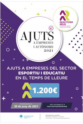 Cartell ajuts empreses esports i temps de lleure