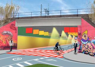 Imatge virtual del projecte de la millora del pont del barri Gaudí