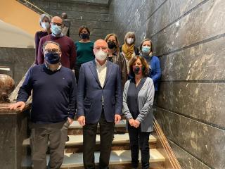 Foto de famíia de la presentació de l'Any Ferrater 2022 a Reus