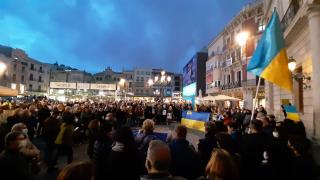 Concentració contra la guerra a Ucraïna