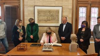 Visita institucional de la consellera de Drets Socials, Violant Cervera