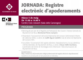 Jornada sobre el registre electrònic d'aporedaments