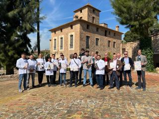 Foto de famíia de la presentació Jornades de l'Arròs Ganxet