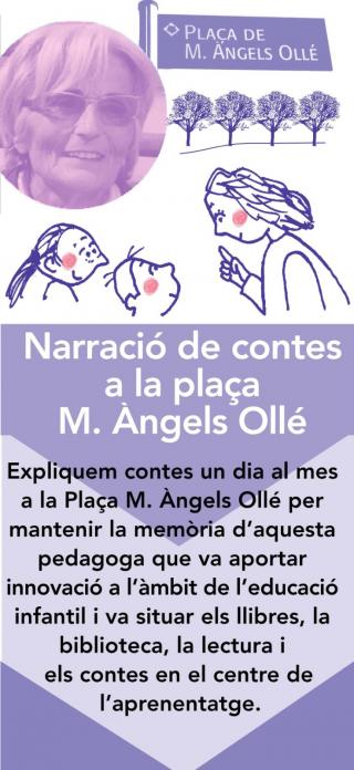Cartell contes a la plaça Àngels Ollé Boca de la Mina