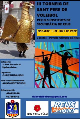 Cartell III Torneig de Voleibol de Sant Pere