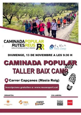 Cartell de la Caminada popular Taller Baix Camp