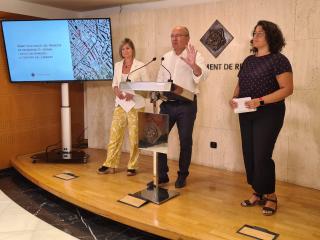 Roda de premsa de la licitació de la redacció dels projectes de transformació urbana i de nous equipaments de l’àrea del Carrilet