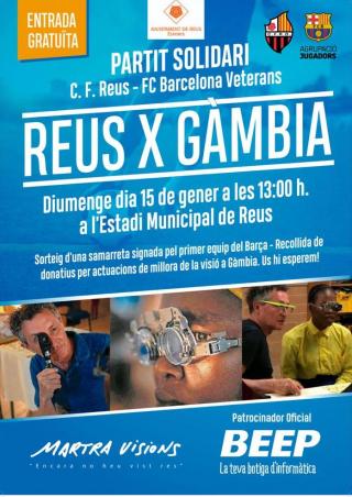 Cartell partit veterans Reus x Gàmbia