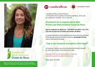 Invitació II Premis pel Medi Ambient Ciutat de Reus