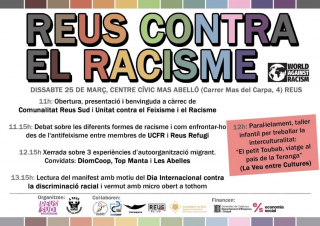 Cartell de la Jornada Reus contra el Racisme