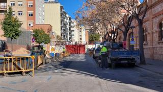 Obres de manteniment de voreres al carrer de l'Escorxador