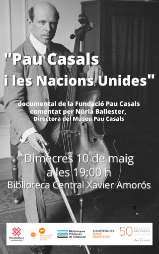 Cartell Pau Casals i les Nacions Unides a Reus