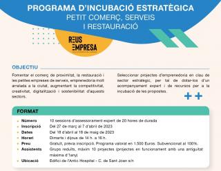 Cartell programa incubació comerç