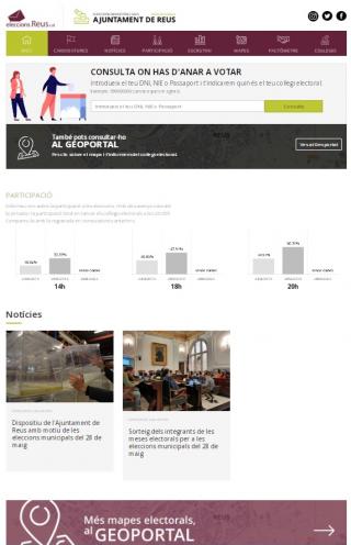 Captuira de pantalla web Eleccions Reus