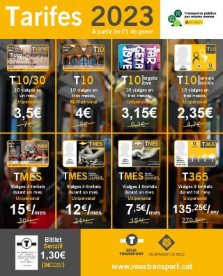 Tarifes abonaments Reus Transport