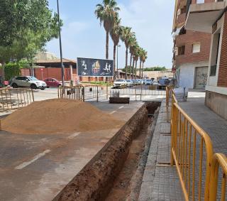 Imatge de les obres al barri Niloga