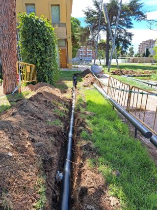 Obres d'Aigües de Reus de recuperació del pou de Mas Miarnau