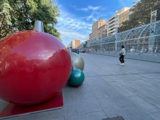 Túnel i guarniments a la plaça de la Llibertat Campanya Nadal 2022