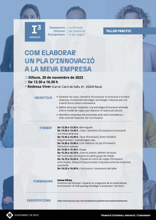 Cartell taller pràctic pla innovació