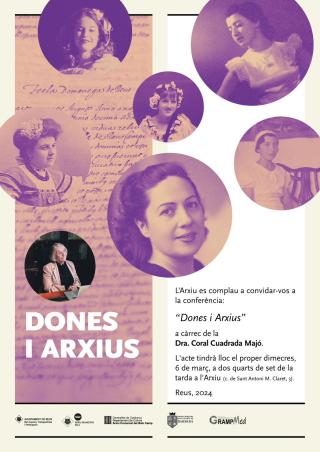 Cartell de la conferència Dones i Arxius