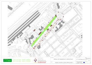 Plànol de les afectacions al trànsit al passeig Mata Fase 1