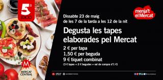 Cartell de la la 5a edició de «Menja't el Mercat».