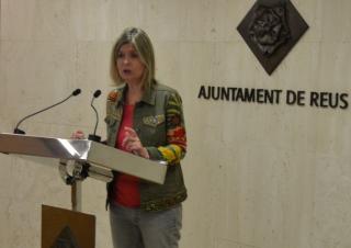 Imatge de la regidora de Salut Noemí Llauradó durant la presentació de la Jornada Salut i Emocions
