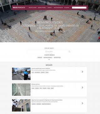 Captura de pantalla del Portal Reus Open Data