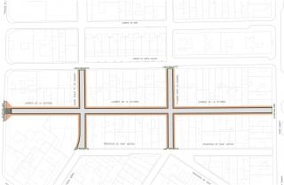 Plànol de la reforma del carrer de la Victòria