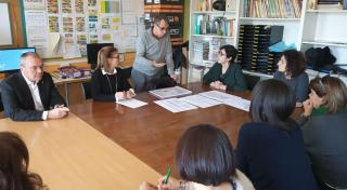 Reunió de l'alcalde amb la comunitat educativa de l'escola Joan Rebull