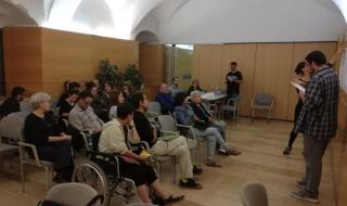 Imatge del taller participatiu realitzat el 10 d'octubre de 2018 a l'antic hospital
