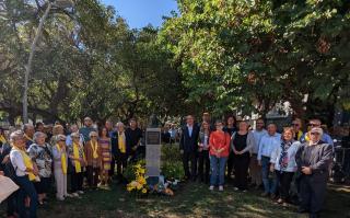 Descoberta del bust homenatge a Lluís Companys