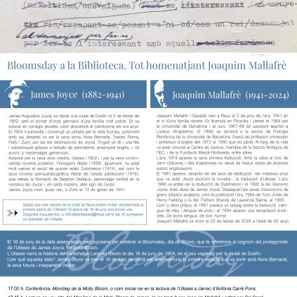 Accedeix a Díptic Bloomsday Reus