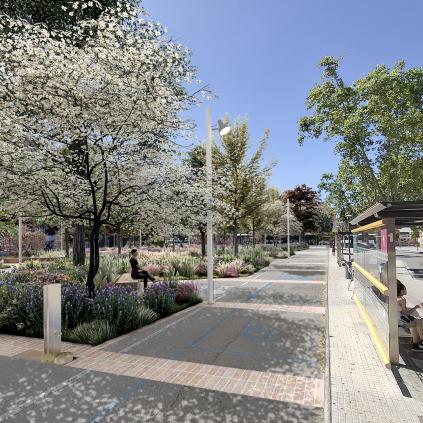 Accedeix a Projecte de reurbanització de la zona verda davant la Biblioteca Central Xavier Amorós. Signar: GYS ARQUITECTURA