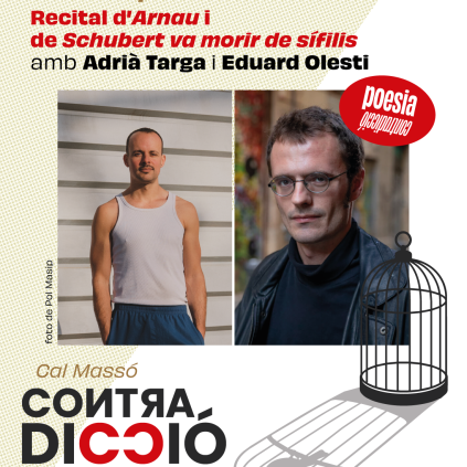 Cartell «Recital d’Arnau i de Schubert va morir de sífilis», amb Adrià Targa i Eduard Olesti Accedeix a Cartell «Recital d’Arnau i de Schubert va morir de sífilis», amb Adrià Targa i Eduard Olesti