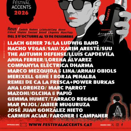 Cartell Festival Accents 2026 Accedeix a Cartell Festival Accents 2026